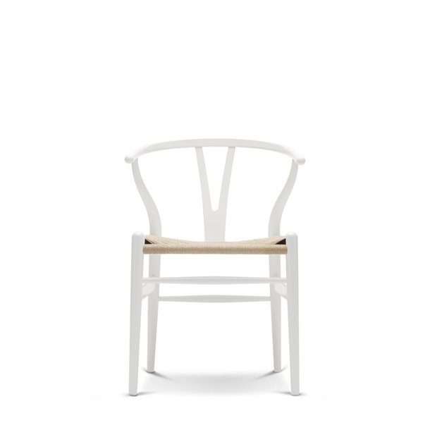 CH24 Natural White, Y stolen fra Hans J. Wegner med natur flet. CH24 Natural White, Y stolen fra Hans J. Wegner med natur flet.